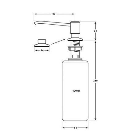 Dozownik na płyn 400 ml